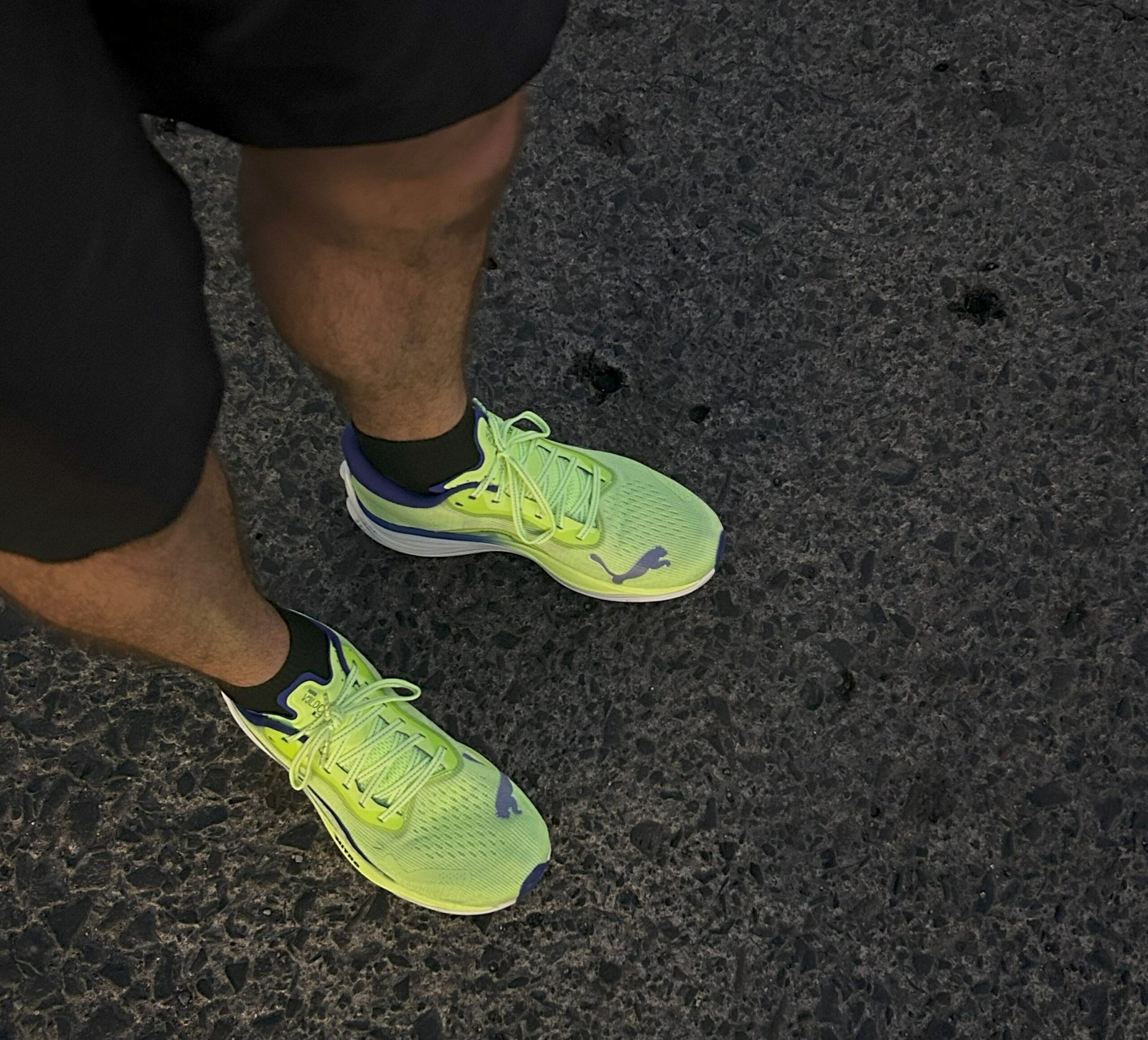 Before my half marathon PR in the Puma Velocity Nitro 3